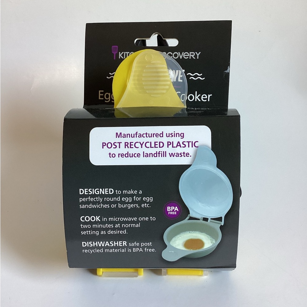 Kitchen Discovery Microwave Egg Sandwich Cooker BPA Free Dishwasher Safe